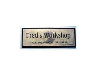 Personalized Workshop Sign- -Add name of your choice