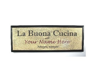 Personalized GOOD KITCHEN SIGN - (Italian)