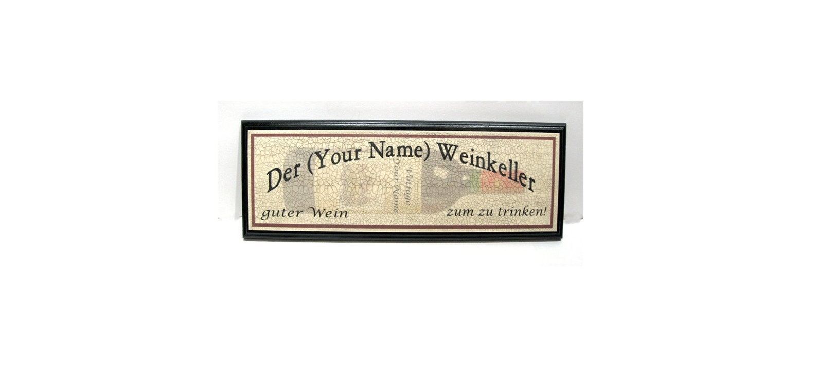 Personalized German Wine Cellar Sign