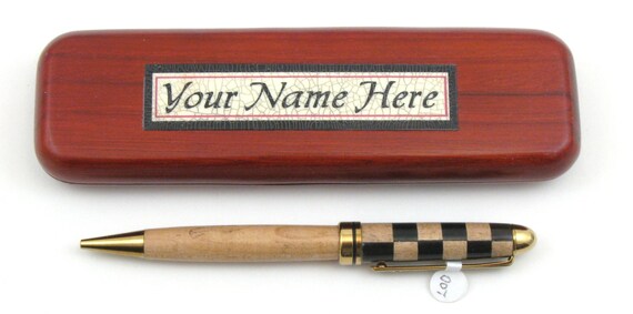 D018 Designer Maple Wooden Pen with Personalized Desktop Holder