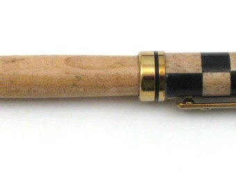 Designer Maple Wooden Pen with Personalized Desktop Holder (D007)