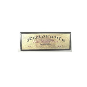 Personalized Italian Ristorante Sign- ADD YOUR NAME