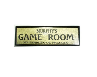 PERSONALIZED GAME ROOM Sign - -Add any name