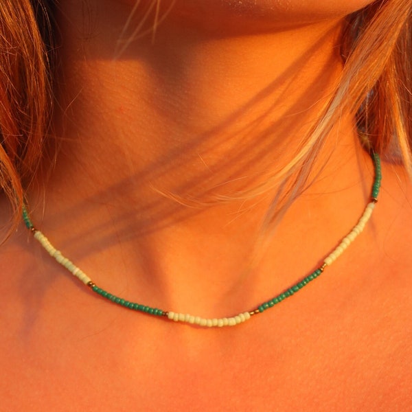 Surferperlenketten, Bohostyle Surfvibe. Beachstyle, Bunte Perlen, simple jewelry, Daily, Aesthetic, clean, simple, Handmade