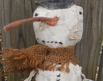 Prmitive epattern-NOT Doll, Folk Art Schneemann 404 DoMINIC Snow ePattern von Crows Roost Prims
