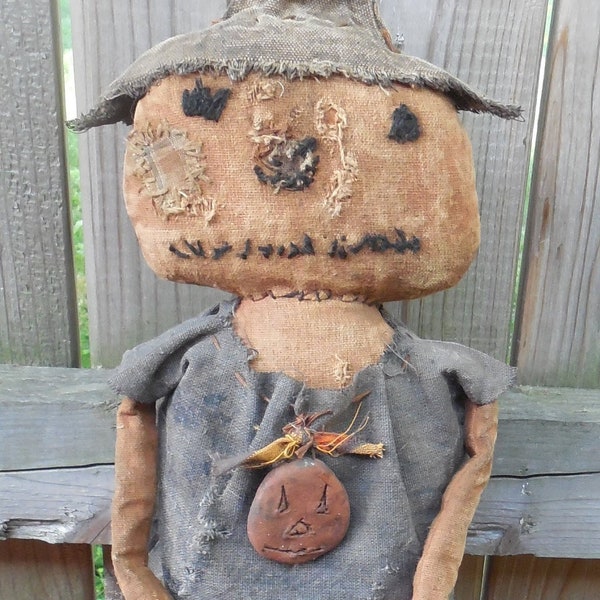 SALe Halloween epattern-NOT DoLL Primitive Patty Pumpkin Witch doll  393 Primitive Crows Roost Prims immediate download