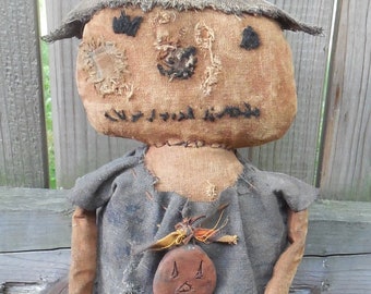 VERKAUF Halloween epattern-NICHT DoLL Primitive Patty Pumpkin Witch Puppe 393 Primitive Crows Roost Prims sofort download