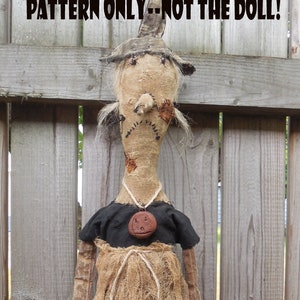 SALE Halloween epattern-NOT DoLL Primitive Frowning Hag Freida Witch doll 392 Crows Roost Prims epattern immediate download