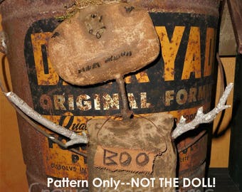 VERKAUF Halloween epattern-NOT DoLL Primitive Pumpkin doll BOO 379 Primitive Crows Roost Prims epattern sofort download