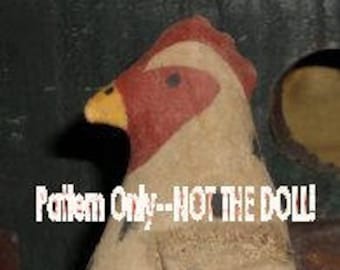 Zoo epattern-NOT Doll, Tier Arche Noah Serie-CHICKEN Crows Roost Prims 377e Primitive epattern SALe sofort download