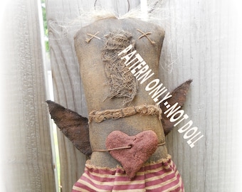 SALe Angel epattern-NOT DoLL, doll Crows Roost Prims 253 Primitive Cinnamon epattern  immediate download