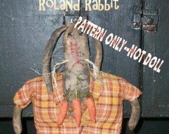 Bunny Rabbit epattern-NOT DoLL Easter ROLAND  254 Primitive Crows Roost Prims epattern  immediate download