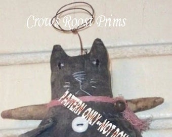 Crows Roost Prims 179 Angel Primitive Fat Cat  epattern