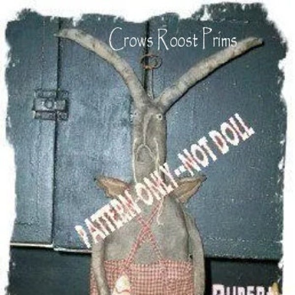 SALe Rabbit epattern-NOT DoLL, 259 BuNNY  Primitive Easter Rupert Angel Crows Roost Prims epattern  immediate download