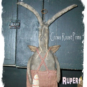SALe Rabbit epattern-NOT DoLL, 259 BuNNY  Primitive Easter Rupert Angel Crows Roost Prims epattern  immediate download