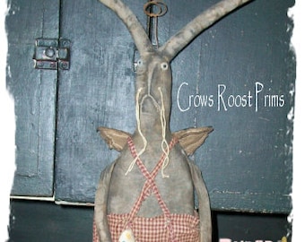 VERKAUF Hase Epattern- NICHT DoLL, 259 buNNY Primitive Ostern Rupert Angel Crows Roost Prims Epattern sofort download
