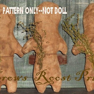 VERKAUF Lebkuchen-epattern-NICHT PUPPE, Ornament, schalenfüller, tuck 333 Primitive Crows Roost Prims EPATTERN sofort download