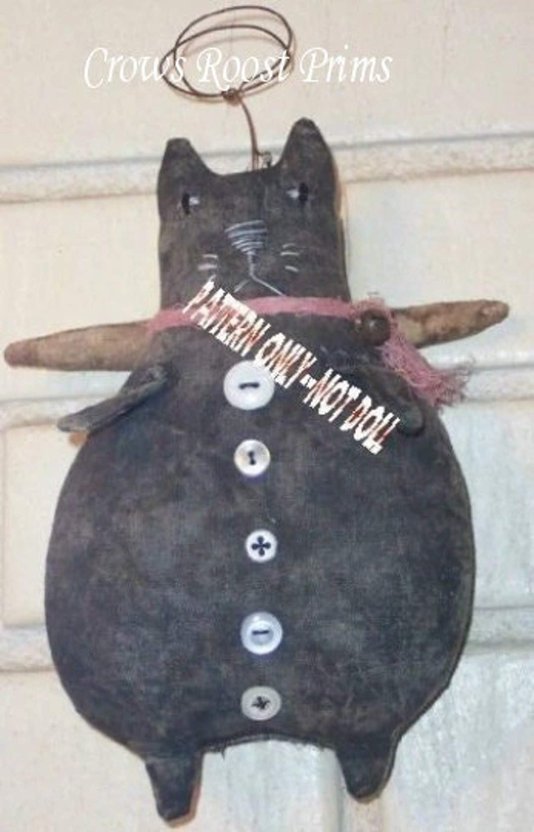 Crows Roost Prims 179 Angel Primitive Fat Cat Epattern Etsy