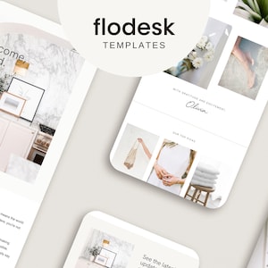 Flodesk Newsletter Templates, Flodesk Templates, Flodesk Email Templates | Laguna Collection by Coastal Template Co.