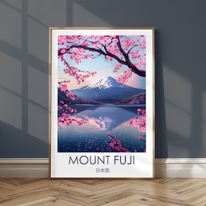 Mount Fuji Japan Reisedruck Reise Poster - Japan Wandkunst für Home Dekor Geschenk Kunst Druck Fuji
