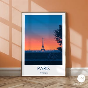 Eiffel Tower Paris France Travel Print Paris Travel Poster Art | Travel Print Romance | Wall Art France