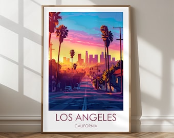 Los Angeles Travel Poster – Vintage Travel Poster for Los Angeles – Wall Decoration for Los Angeles Fans