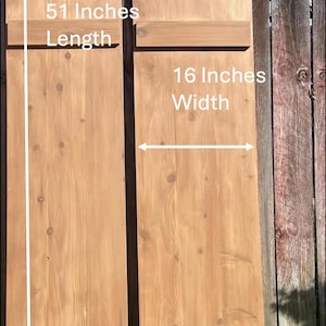 Custom cedar wood exterior shutters