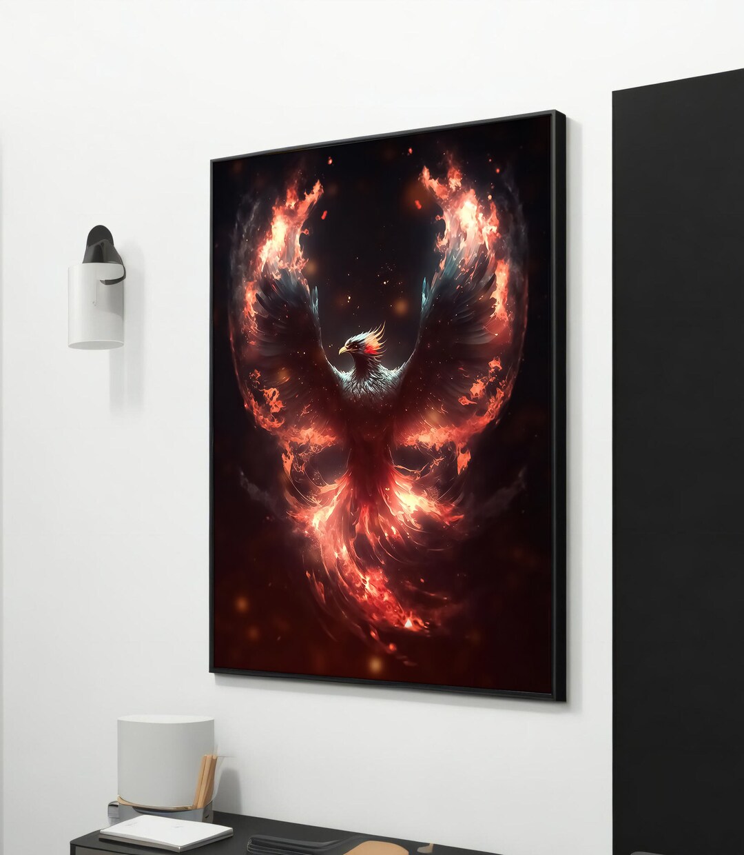 Rebirth From Fire: Resurrection of the Phoenix Canvas Art, Mythical ...
