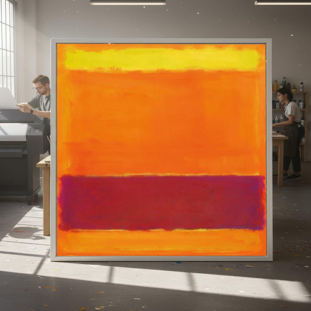 Colorblock Mark Rothko Mark Rothko No.18 Canvas Wall Art, Abstract Color Block Painting ...