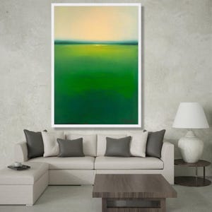 Cuadro de Mark Rothko 481, pintura abstracta de paisaje verde, lienzo de primera calidad con calidad de museo, decoración moderna para el hogar. imagen 5