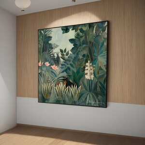 Lush Henri Rousseau The Equatorial Jungle Canvas Painting Gift - Stunning Art for Nature-Inspired Home Décor