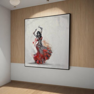Energetic Belly Dance - Vivid Movement Canvas Painting - Exquisite Art Gift for Dance Lovers