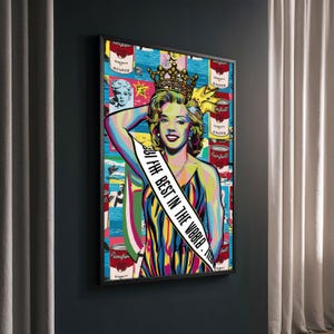 Pop Art Marilyn Monroe Canvas Painting Gift – Bold, Vibrant Wall Art for Modern Home Decor, Perfect Gift for Pop Art Lovers
