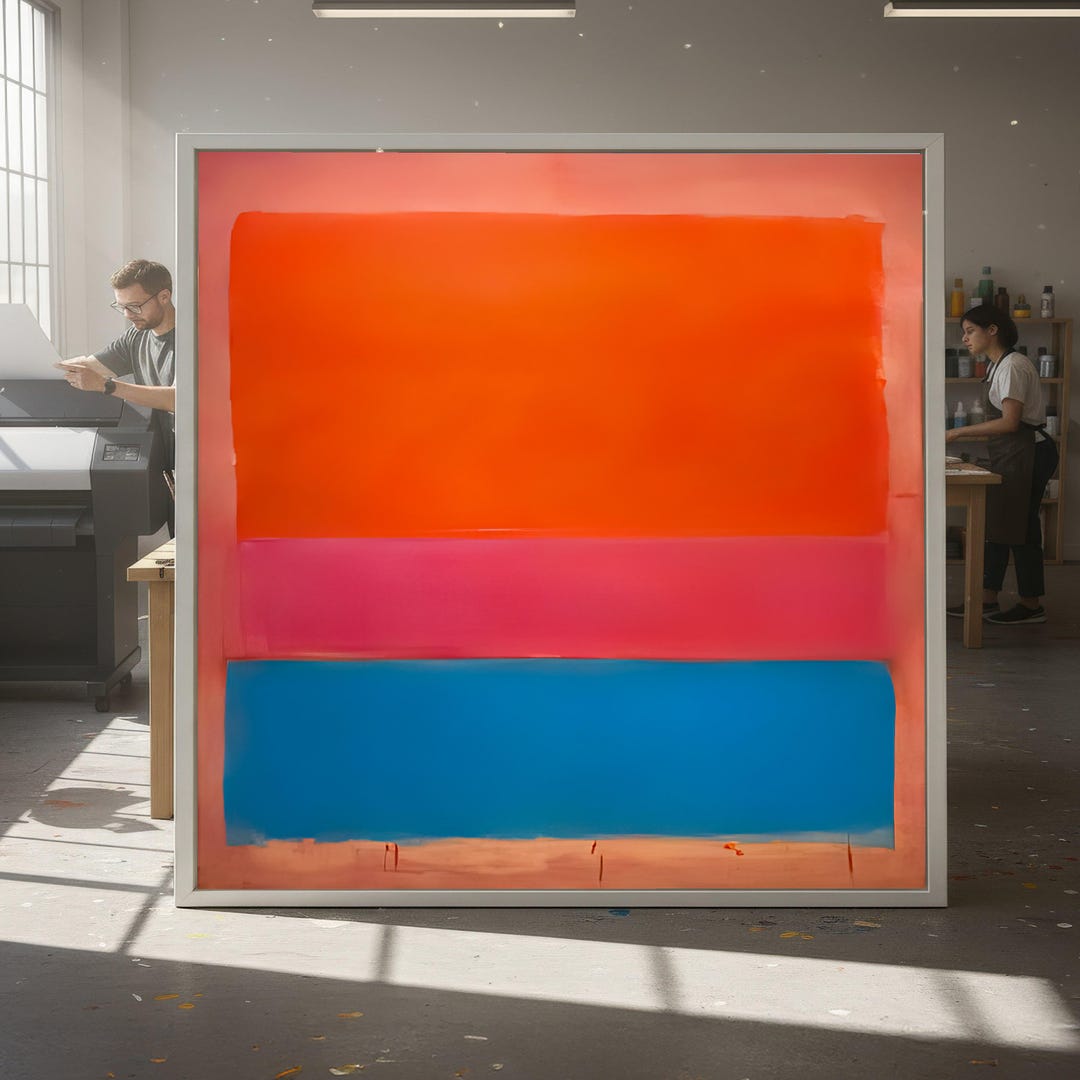 Mark Rothko Abstract Canvas Wall Art, Bold Color Block Design, Modern ...