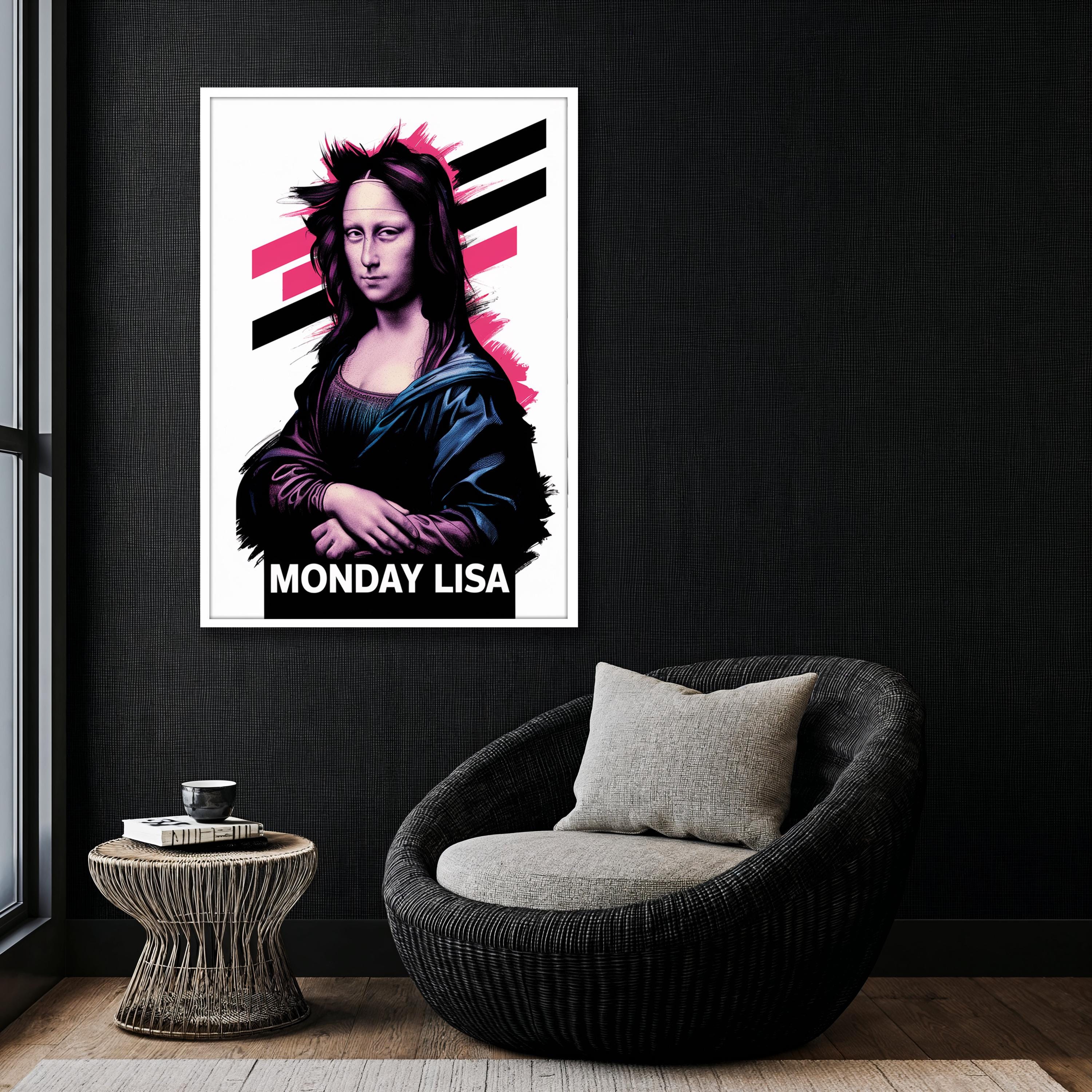 Monday Lisa キャンバス絵画ギフト – モダンポップアートスタイルの