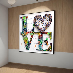 Graffiti Love - Vibrant Canvas Painting Gift for Urban Art Lovers