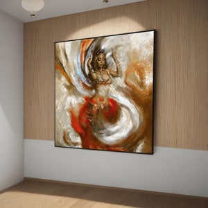 Exotic Belly Dancer - Enchanting Dance Canvas Painting - Perfect Art Gift for Dance Lovers