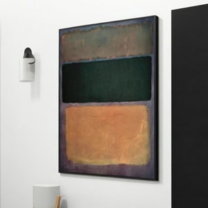 Shades of Green Mark Rothko Gemälde – moderne minimalistische Kunstreproduktion, Leinwand-Wanddekoration für Innenarchitektur, einzigartiges Einweihungsgeschenk