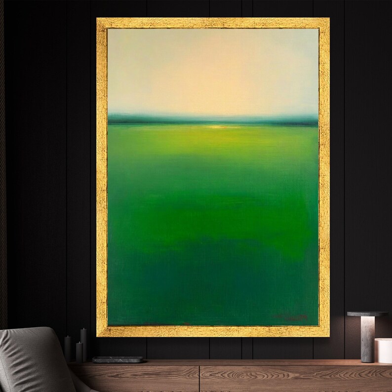 Cuadro de Mark Rothko 481, pintura abstracta de paisaje verde, lienzo de primera calidad con calidad de museo, decoración moderna para el hogar. imagen 2