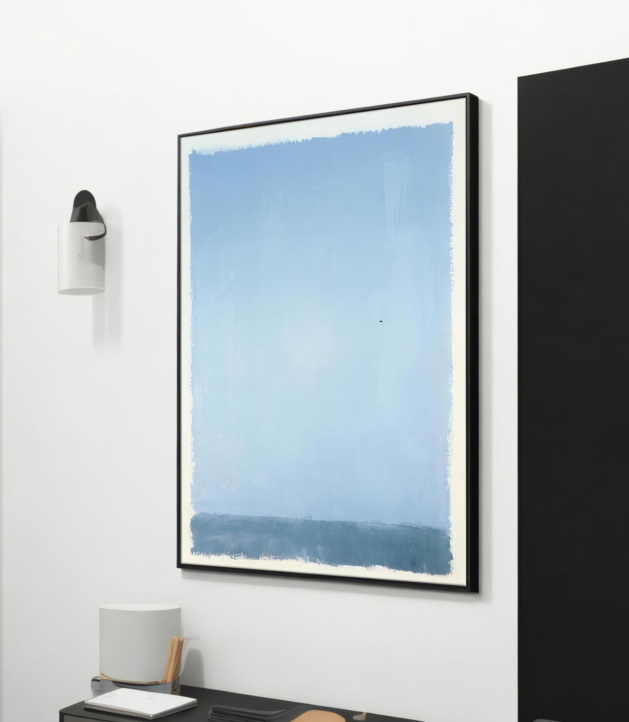 Blue Mark Rothko Painting - Modern Minimal Art Reproduction, Elegant Wall Decor for Home Styling, Unique Housewarming Gift