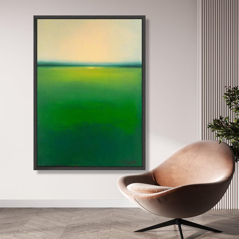 Cuadro de Mark Rothko 481, pintura abstracta de paisaje verde, lienzo de primera calidad con calidad de museo, decoración moderna para el hogar. imagen 3