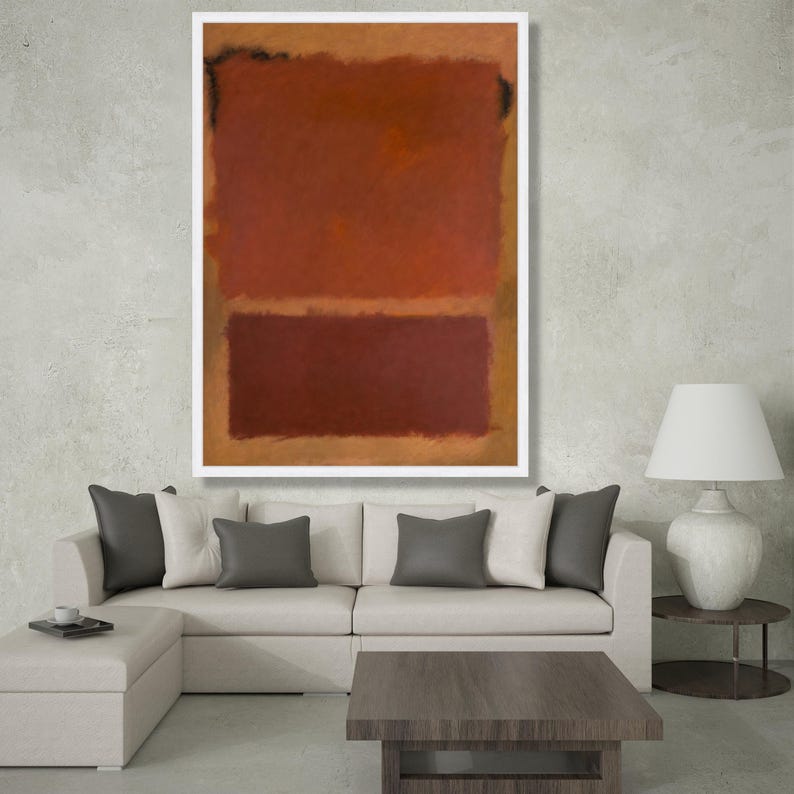 Blocks Mark Rothko Mark Rothko Abstract Canvas, Brown Color Block Wall Art, Modern ...