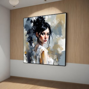 Elegant Modern Woman Canvas Painting Gift - Stunning Art for Contemporary Home Décor