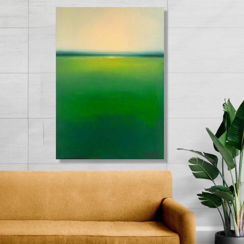 Cuadro de Mark Rothko 481, pintura abstracta de paisaje verde, lienzo de primera calidad con calidad de museo, decoración moderna para el hogar. imagen 6