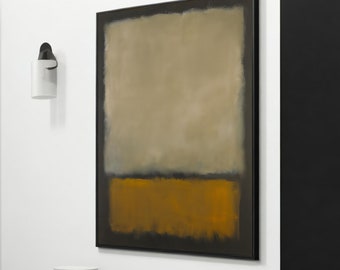 Brown Mark Rothko Painting - Modern Minimalist Art Reproduction for Home Wall Decor, Perfect Housewarming Gift
