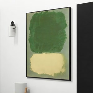 Gemälde von Green Mark Rothko – moderne, minimalistische Leinwandkunst-Reproduktion für die Wanddekoration zu Hause, einzigartiges Einweihungsgeschenk