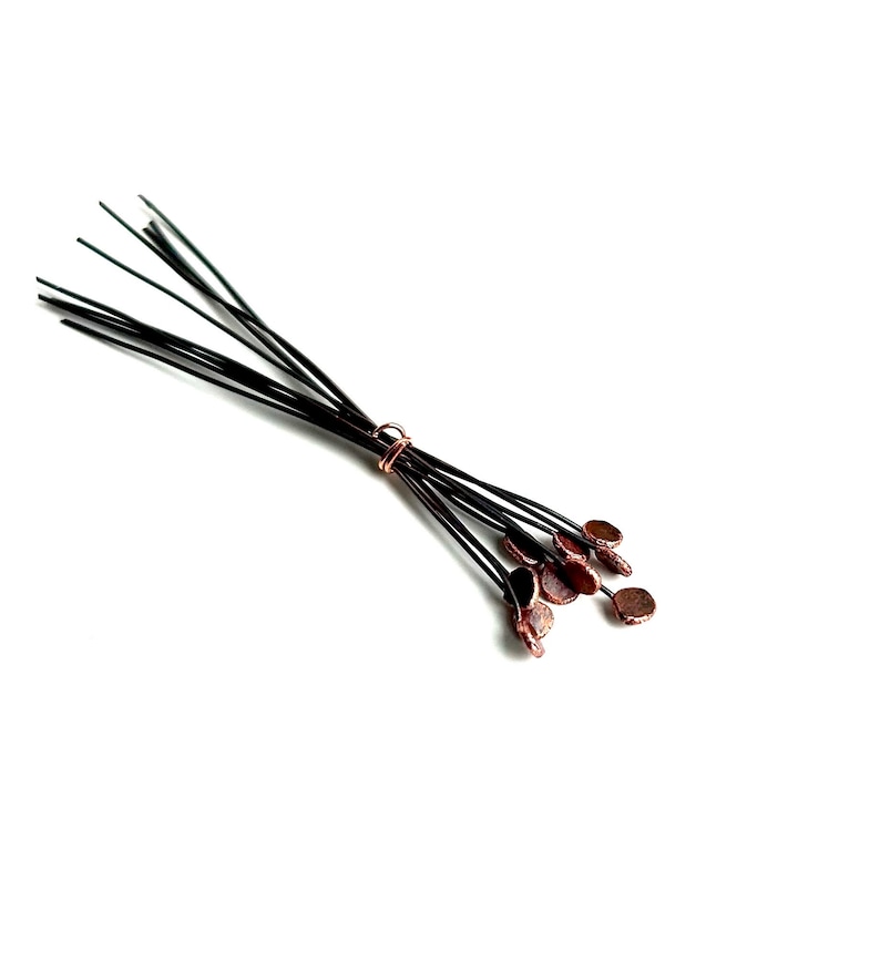 Copper 24 Gauge Flat Headpins, Artisan Jewelry Components image 3