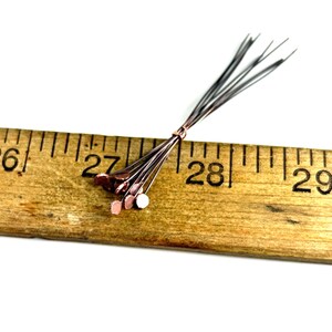 Copper 24 Gauge Flat Headpins, Artisan Jewelry Components image 4