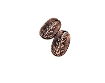 Artisan Copper Charms, Handmade Flower Beads