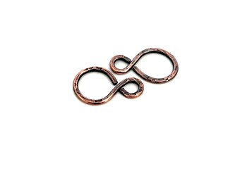 Antiqued Copper S Links, Jewelry Components